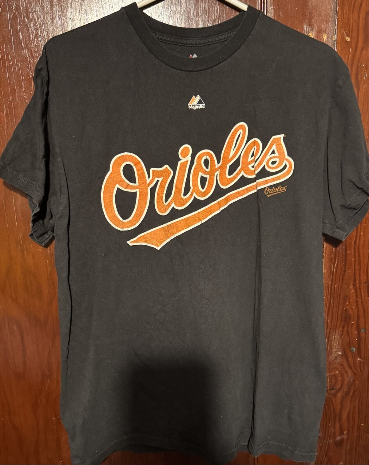 Baltimore Orioles Majestic Black Adam Jones #10 t-shirt Men size L