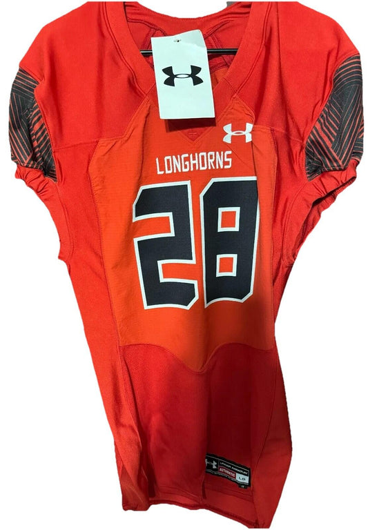 Cedar Hill HS Longhorns #28 Under Armour Men's L Jersey NEW WITH TAGS Red Texas