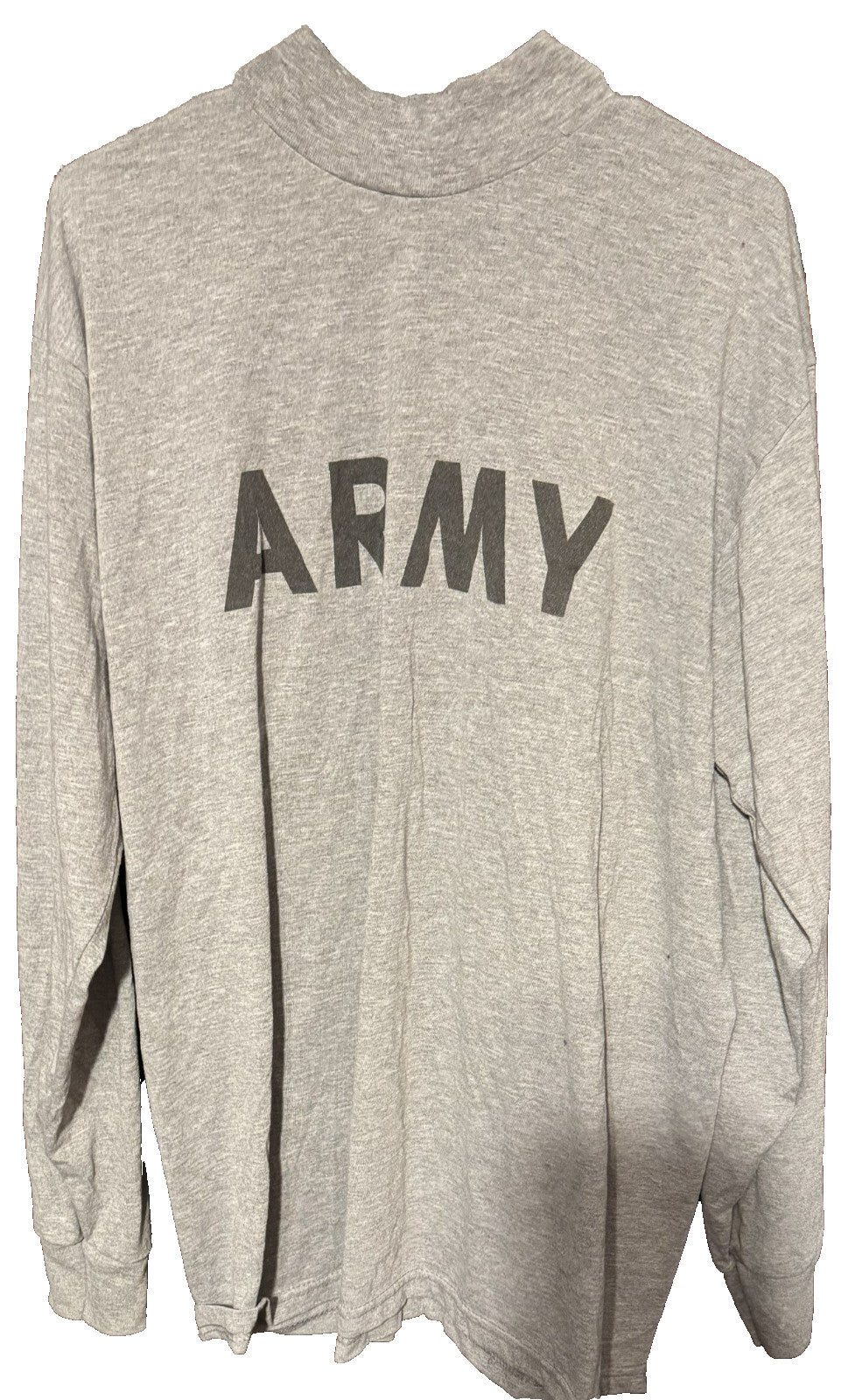 United States Army Mock Turtleneck Men Sz L Gray US Military