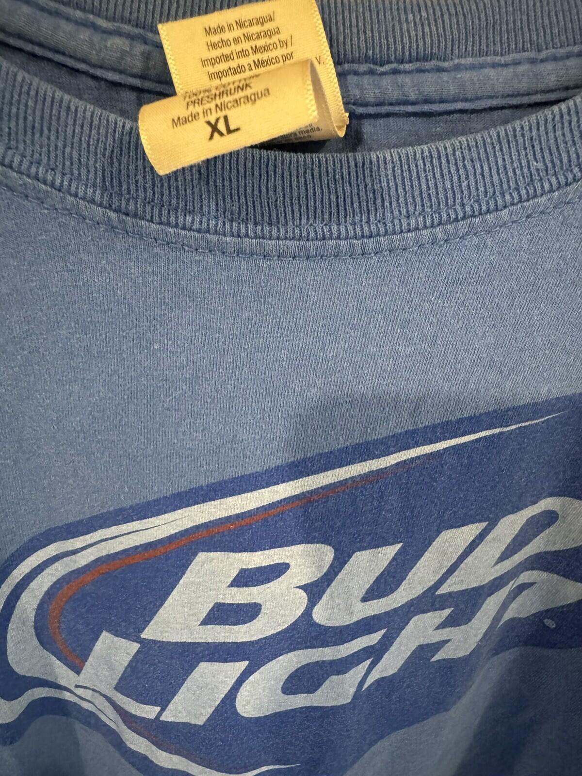 Bud Light Beer Blue Vintage Tee Shirt Men Size XL