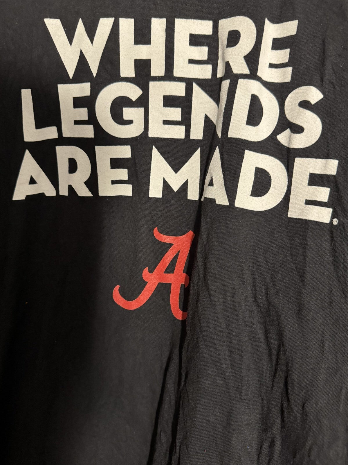 Alabama Crimson Tide T-Shirt Black Men Sz 2XL