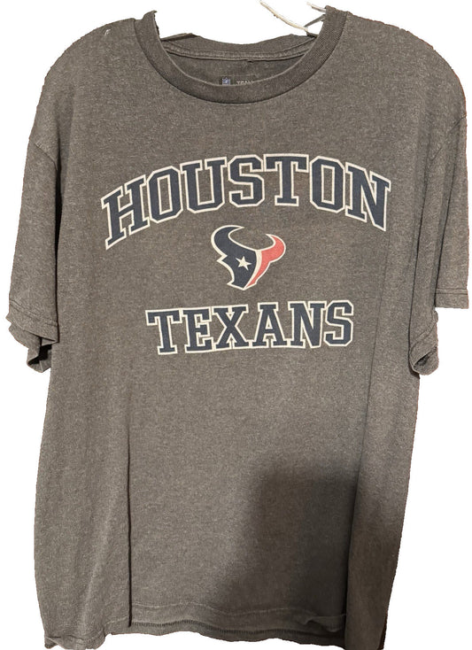 Houston Texans Tee Shirt Gray Size Men's Size L
