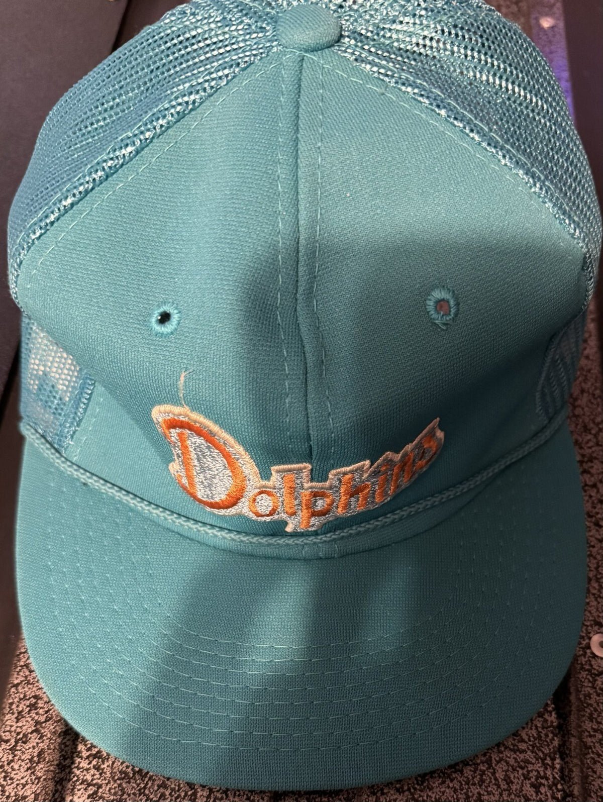 Miami Dolphins Vintage Snapback Trucker Hat OSFA Blue