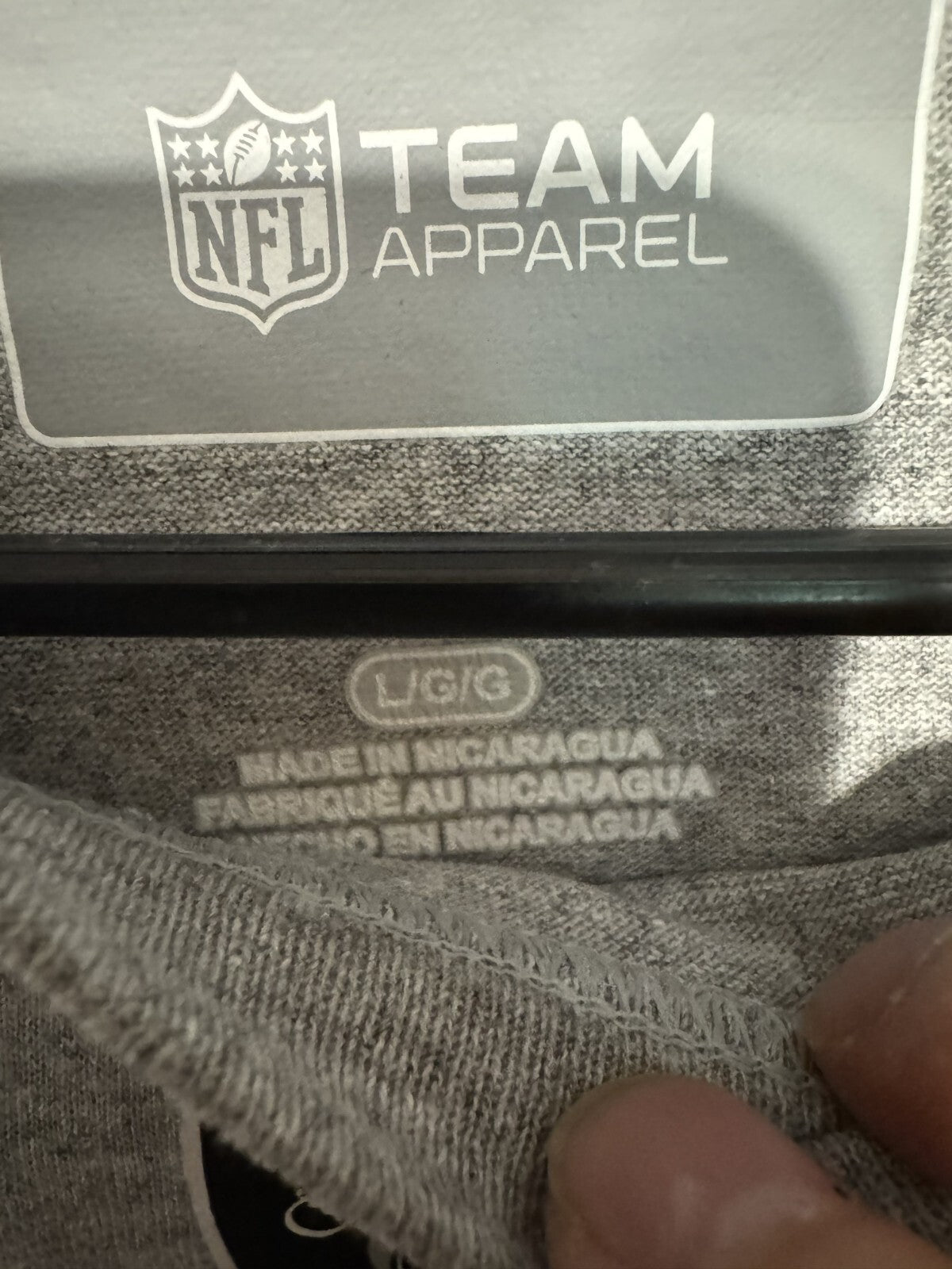 Las Vegas Oakland LA Raiders NFL Gray S/S Cotton Tee Men sz L NEW WITHOUT TAGS