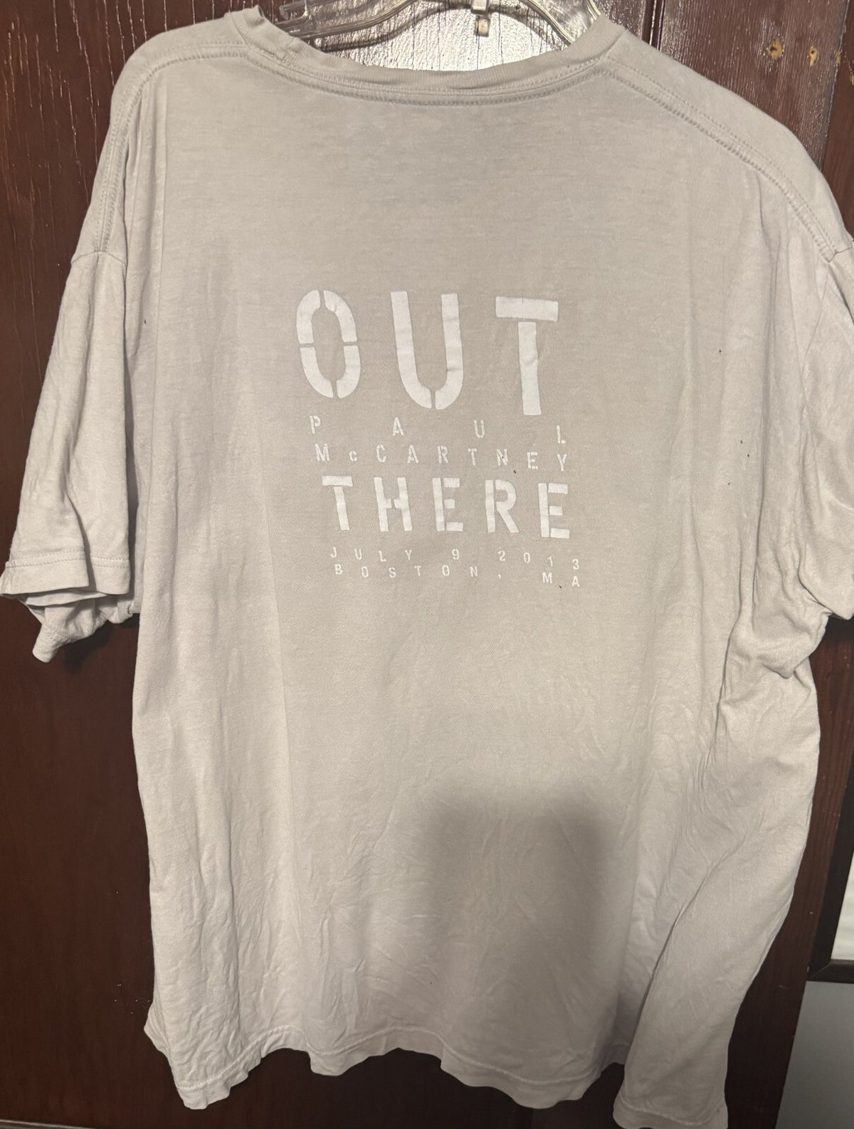 Paul McCartney 2013 Out There Tour T-shirt Gray Men's size XL