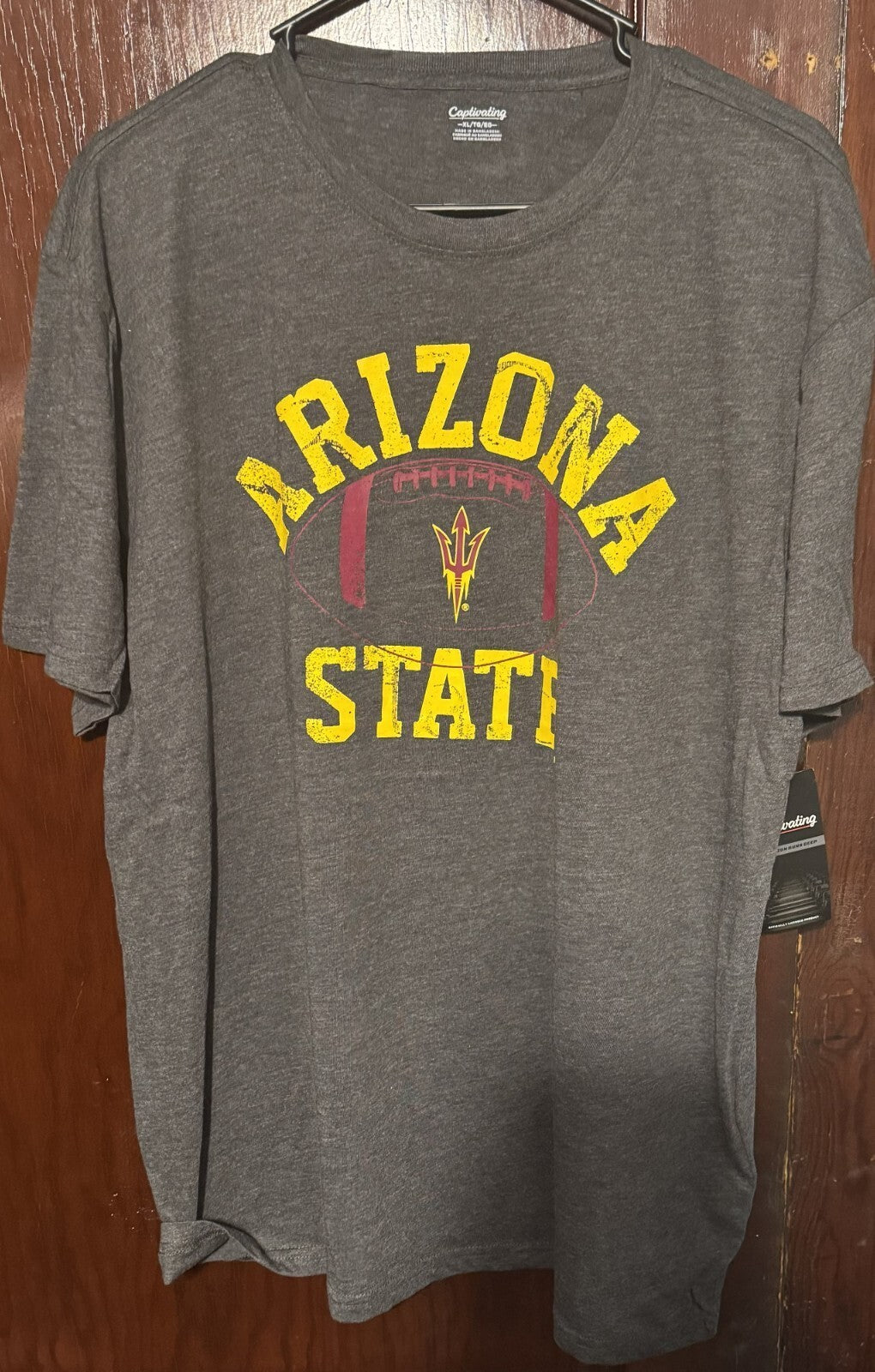 Arizona State Sun Devils Captivating T-shirt Men Sz XL Gray New With Tags