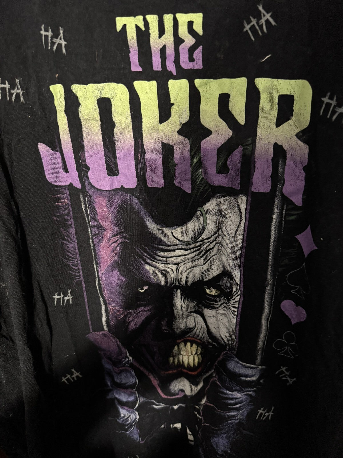 Joker Batman Character T Shirt Men's Sz XXL Black DC Comics