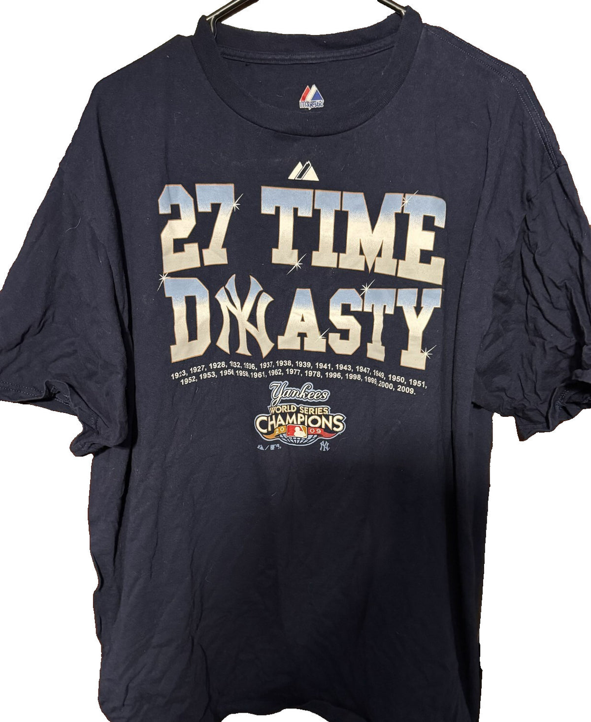 New York Yankees Majestic 2009 World Series Tee Men XL Blue