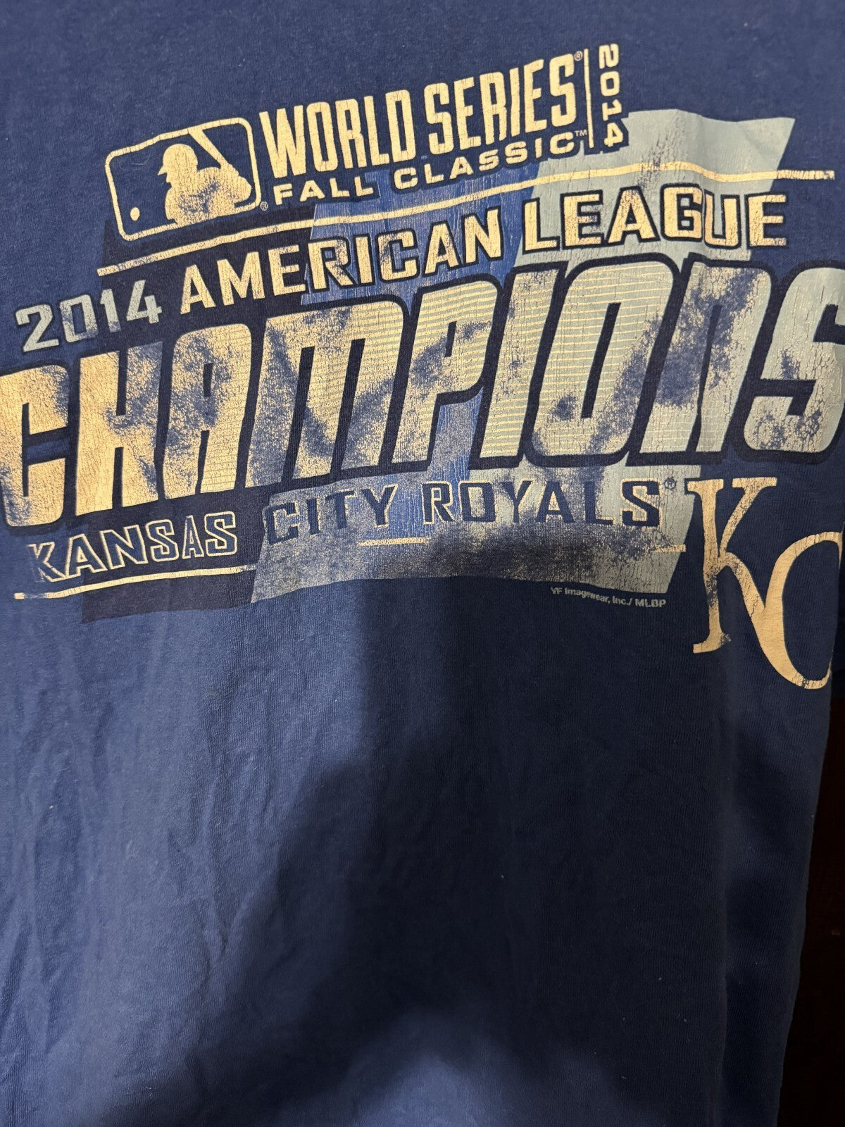 Kansas City Royals 2014 AL Champions t-shirt Men Sz XL Blue