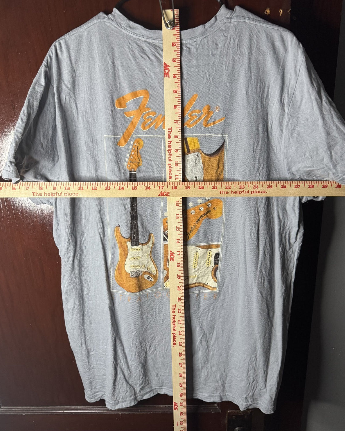 Fender Guitars Tee Shirt Men's Size XL Blue