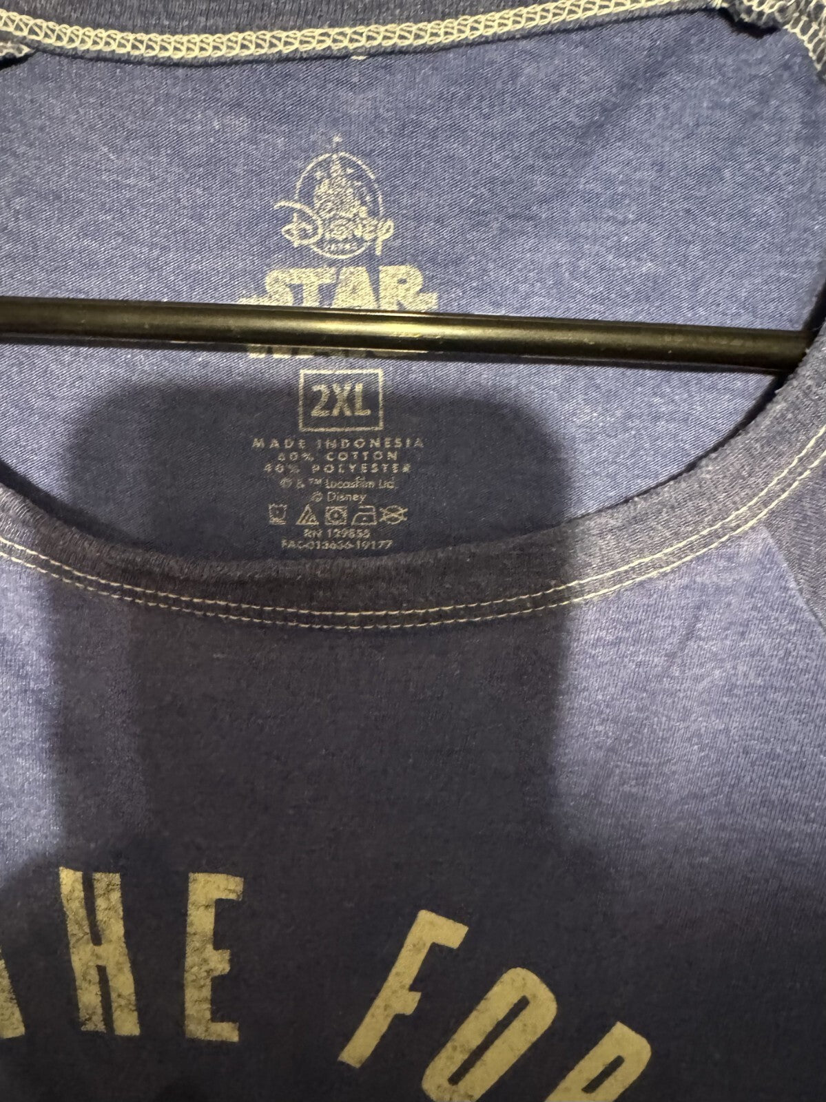 Star Wars Logo T Shirt Men's Size XXL Blue