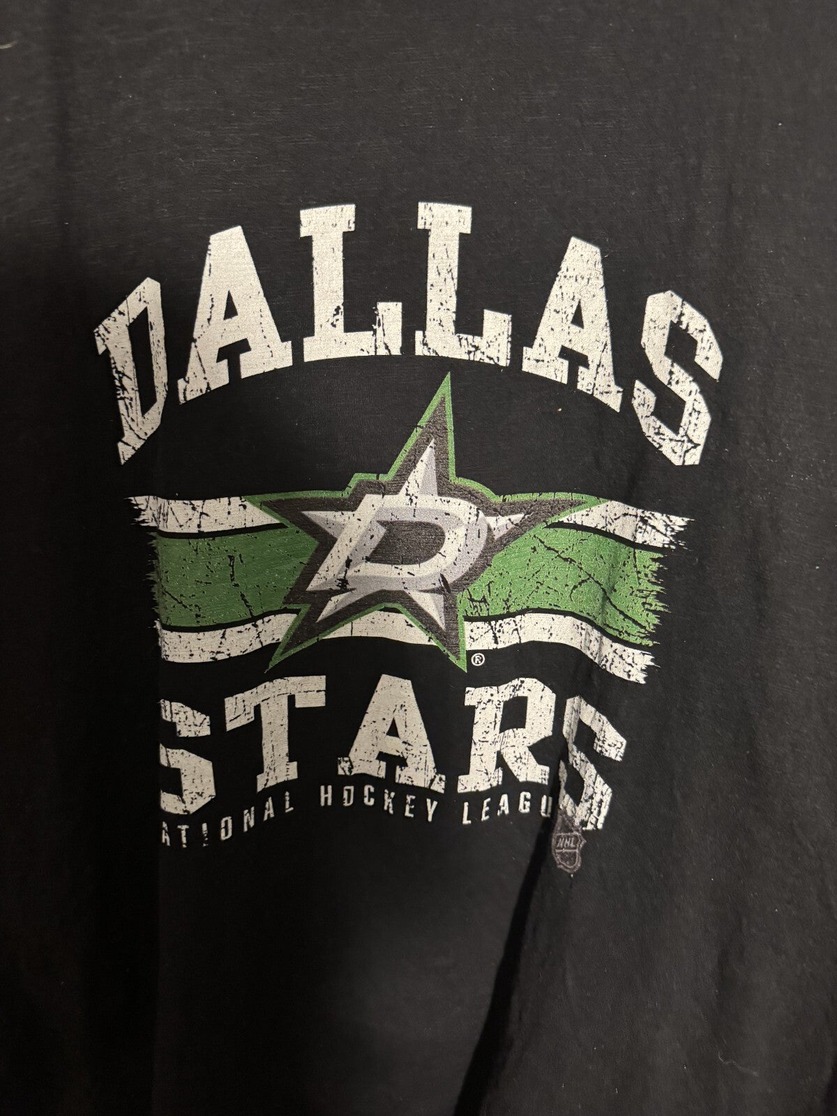 Dallas Stars Mitchell and Ness Black T-Shirt Men Sz XL