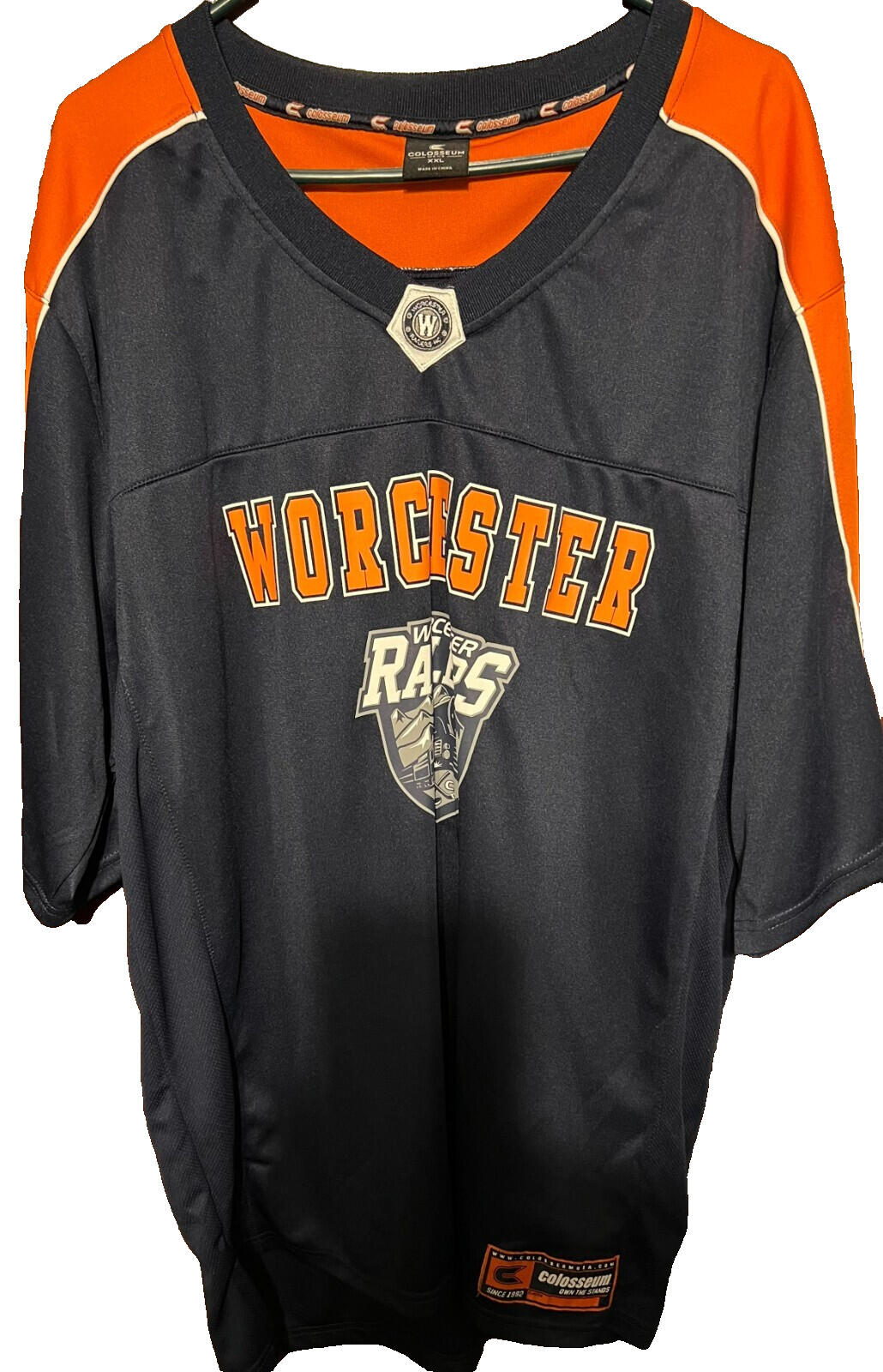 Worcester Railers Colosseum Football Blue Jersey Men Sz 2XL