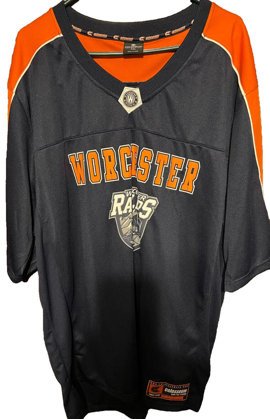 Worcester Railers Colosseum Football Blue Jersey Men Sz 2XL