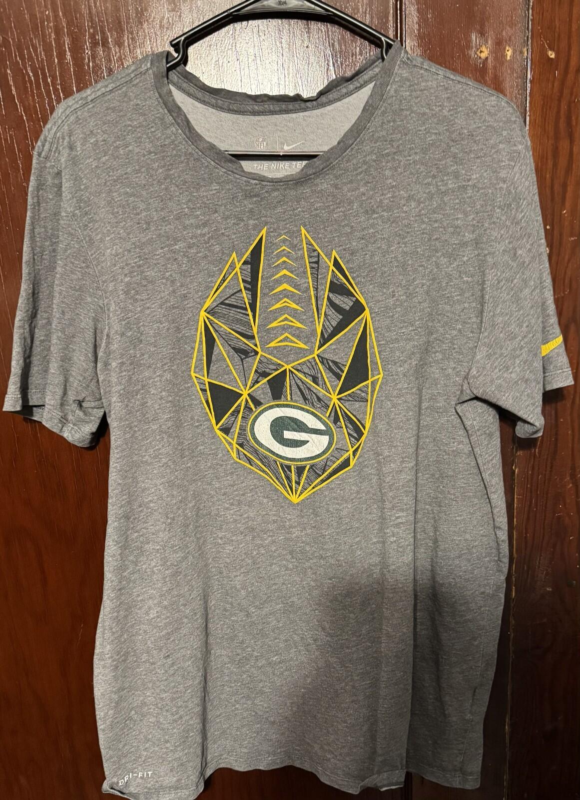 Green Bay Packers Nike t-shirt Men's Size L Gray