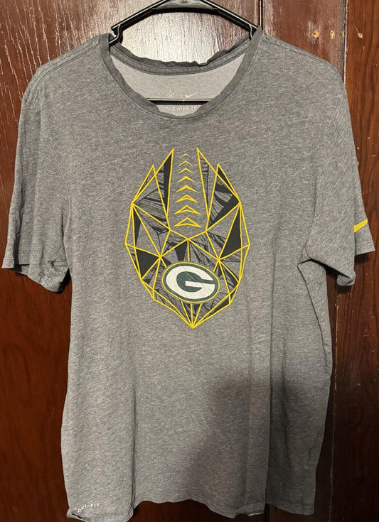 Green Bay Packers Nike t-shirt Men's Size L Gray