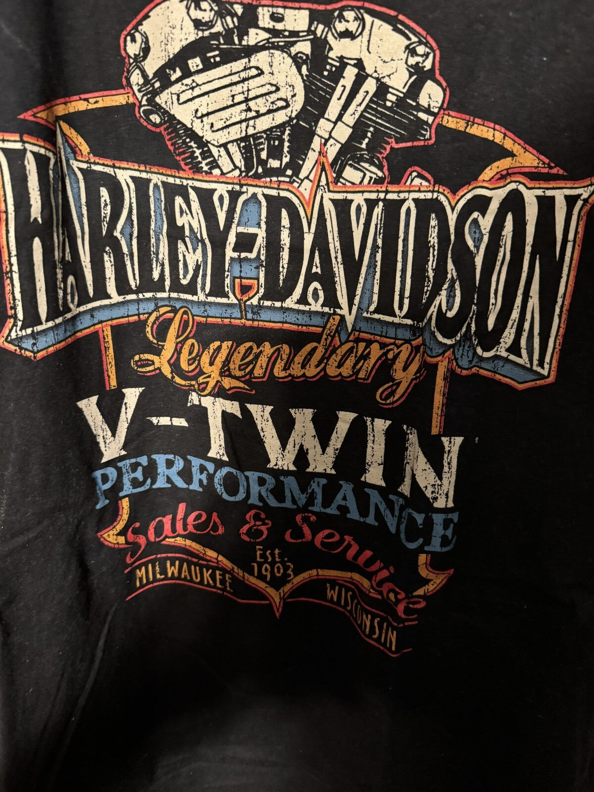 Harley-Davidson of Lake George NY T-Shirt Men's Sz XL Black