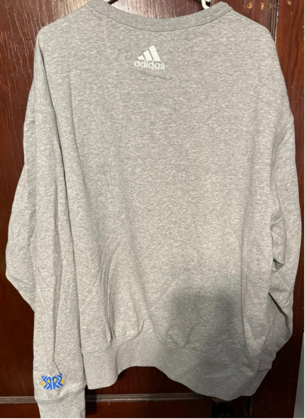 St Louis Blues Adidas Reverse Retro Sweatshirt Men's 2XL Gray NEW WITH TAGS