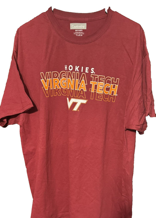 Virginia Tech Hokies Captivating Tee Shirt red Men's Size XL NEW WITHOUT TAGS