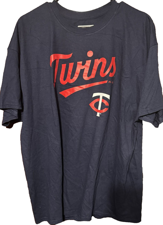 Minnesota Twins Vintage Majestic T-shirt Blue Men's Size XL NEW WITHOUT TAGS