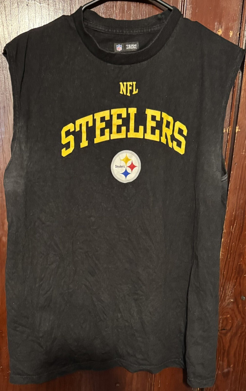 Pittsburgh Steelers Sleeveless T-Shirt Men Size L Black