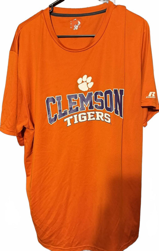 Clemson Tigers Russell Athletic T-shirt Men Sz XL ? Orange