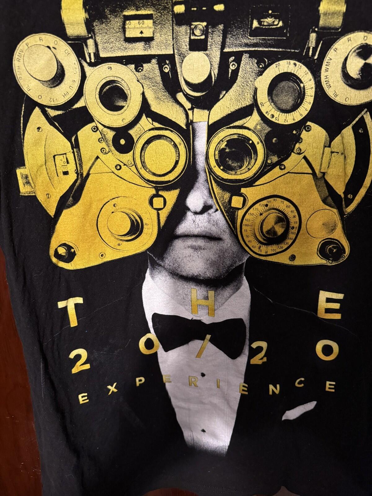 Justin Timberlake 2013-14 World Tour Concert t-shirt Black Men's size L