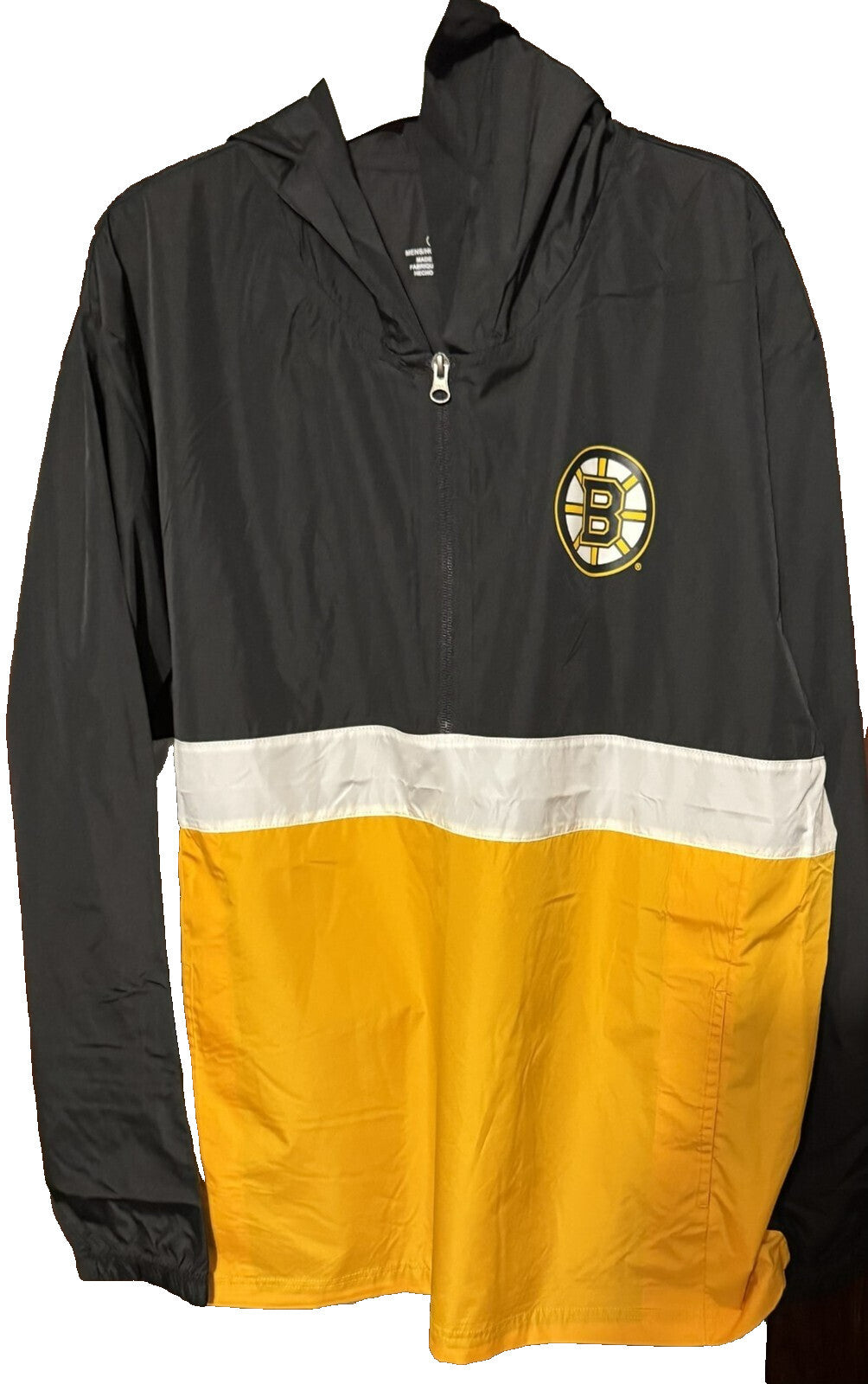 Boston Bruins Black 1/2 Zip Pullover Windbreaker Men's Sz XL New With Tags!