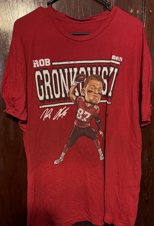 Tampa Bay Buccaneers Rob Gronkowski #87 Player T-Shirt Men XL ? Red