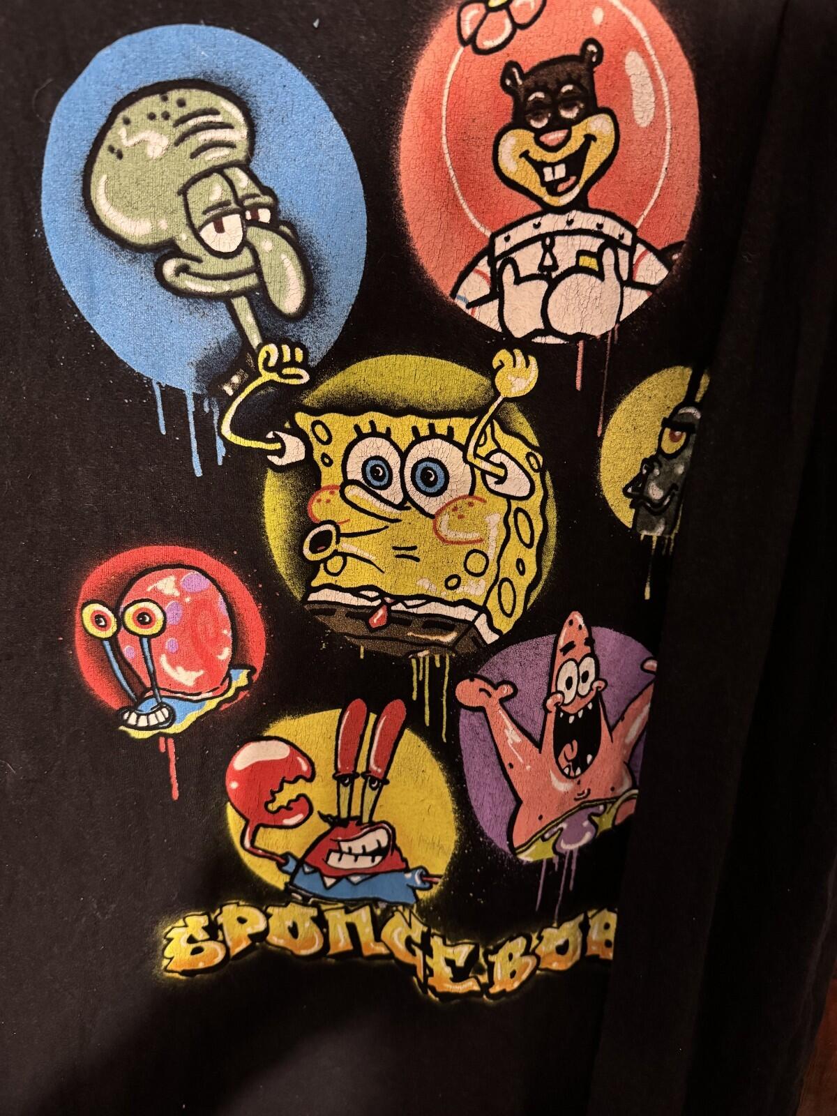 SpongeBob SquarePants S/S T-Shirt Men 2XL Black