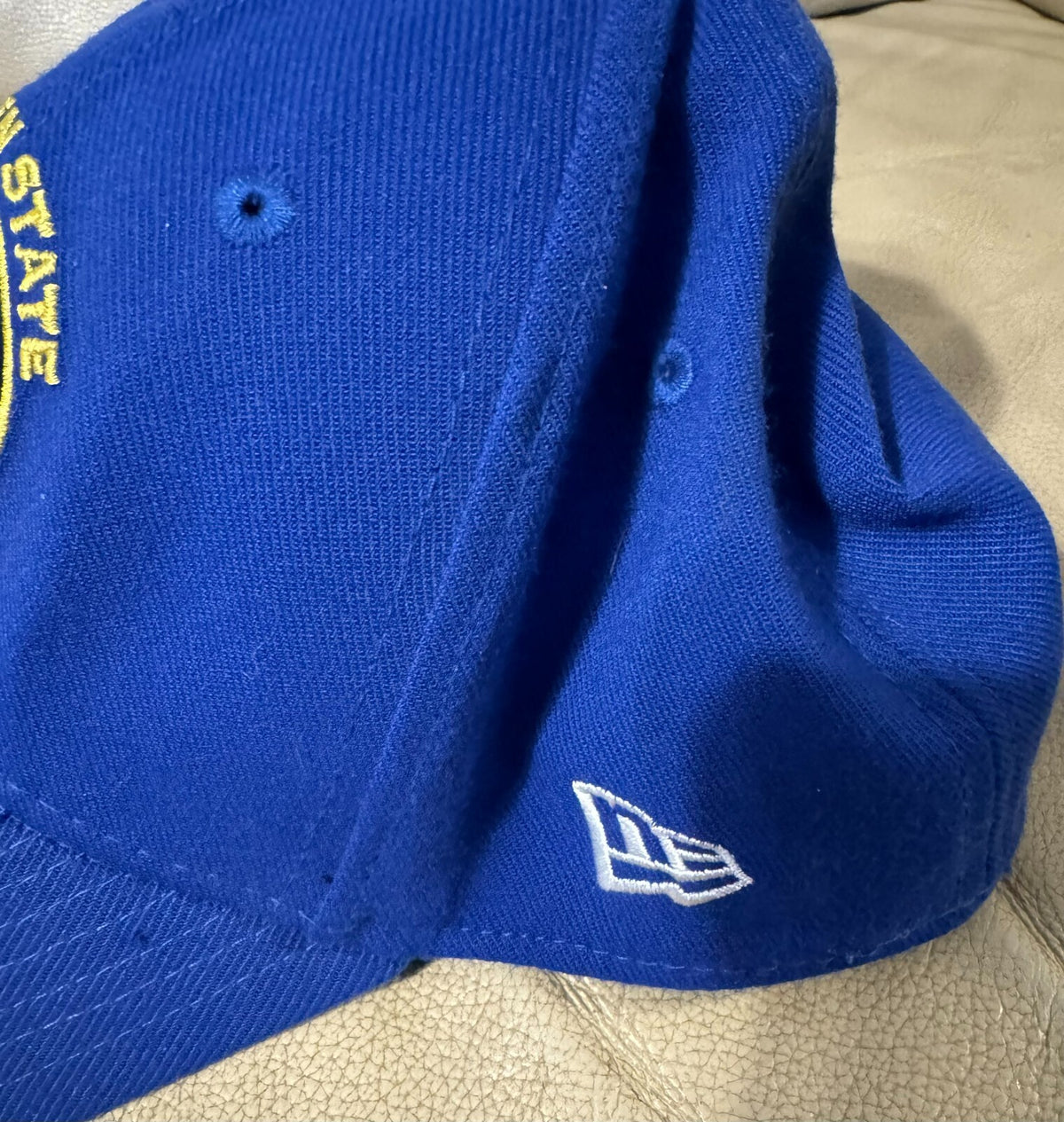 Golden State Warriors New Era Blue 5x Champions 39Thirty Flex Fit Hat Sz M/L