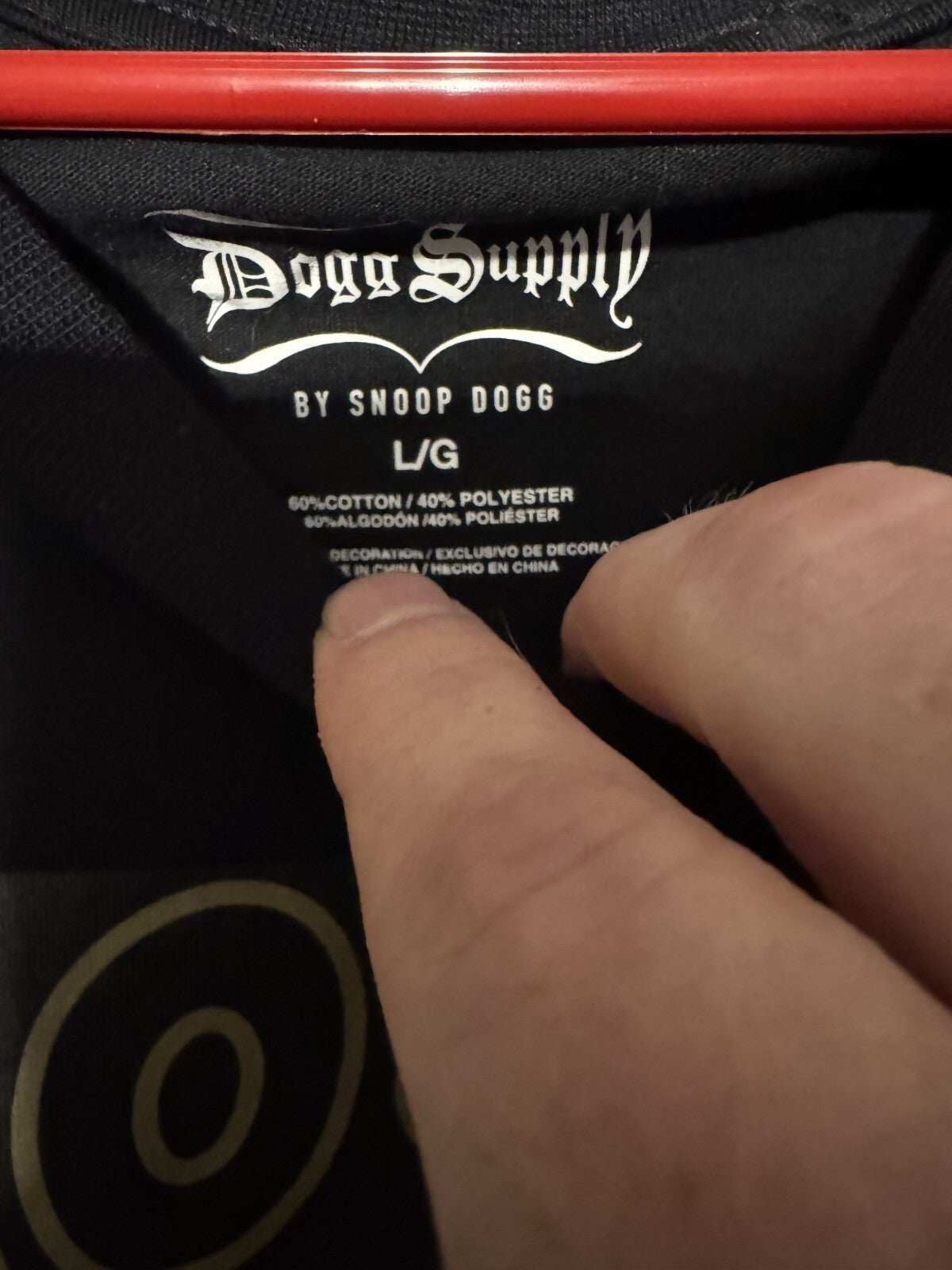 Snoop Doggy Dog Dogg Supply t-shirt Black Men's size L