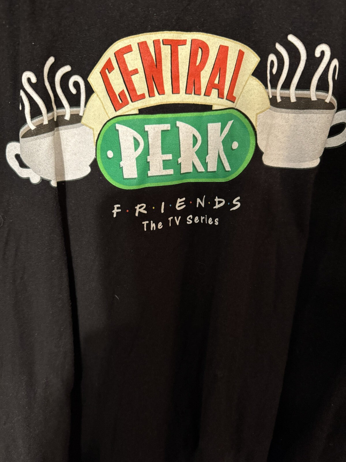 Friends NBC TV Show Central Perk T Shirt Black Men's Size XL