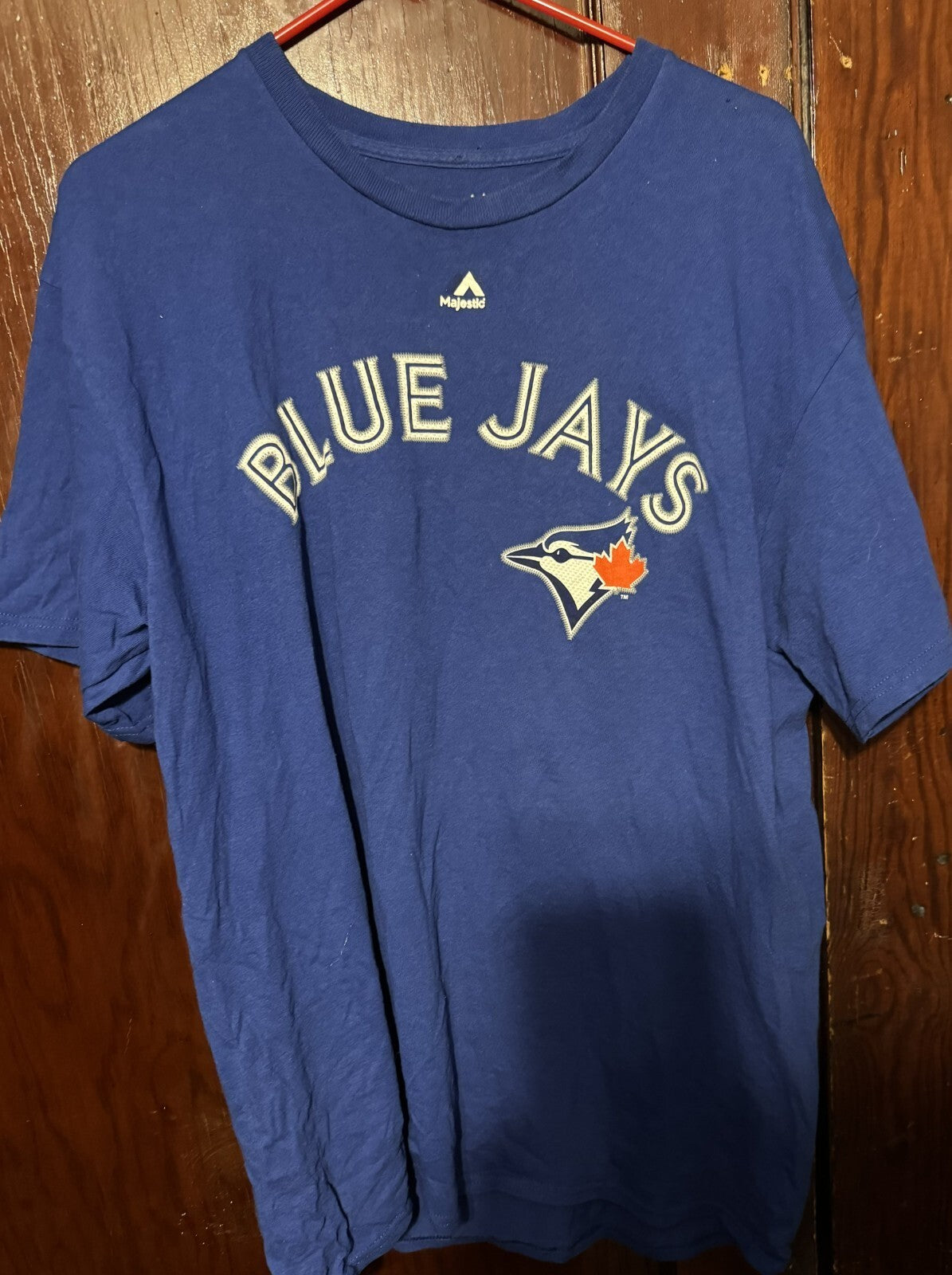 Toronto Blue Jays Russell Martin #55 Majestic Player Tee Men's Size L Blue