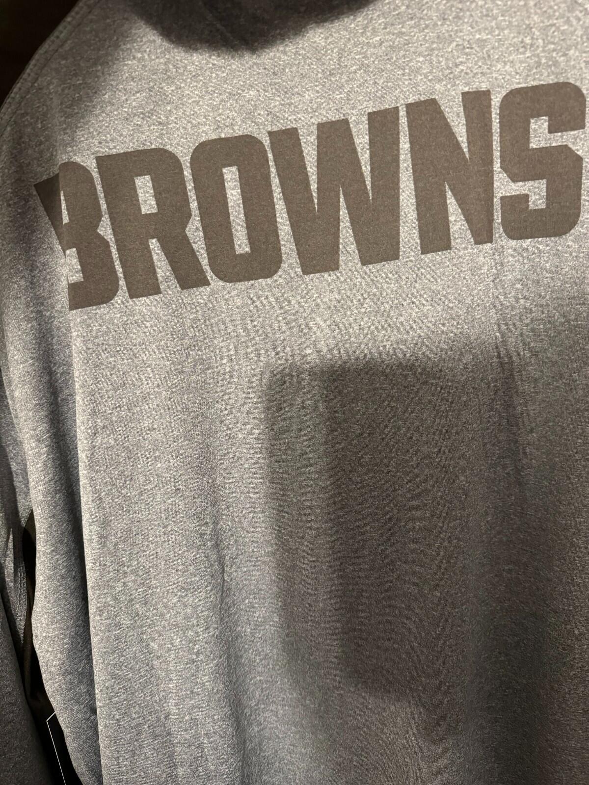 Cleveland Browns Mens L 1/4 Zip Hoodie NEW WITH TAGS