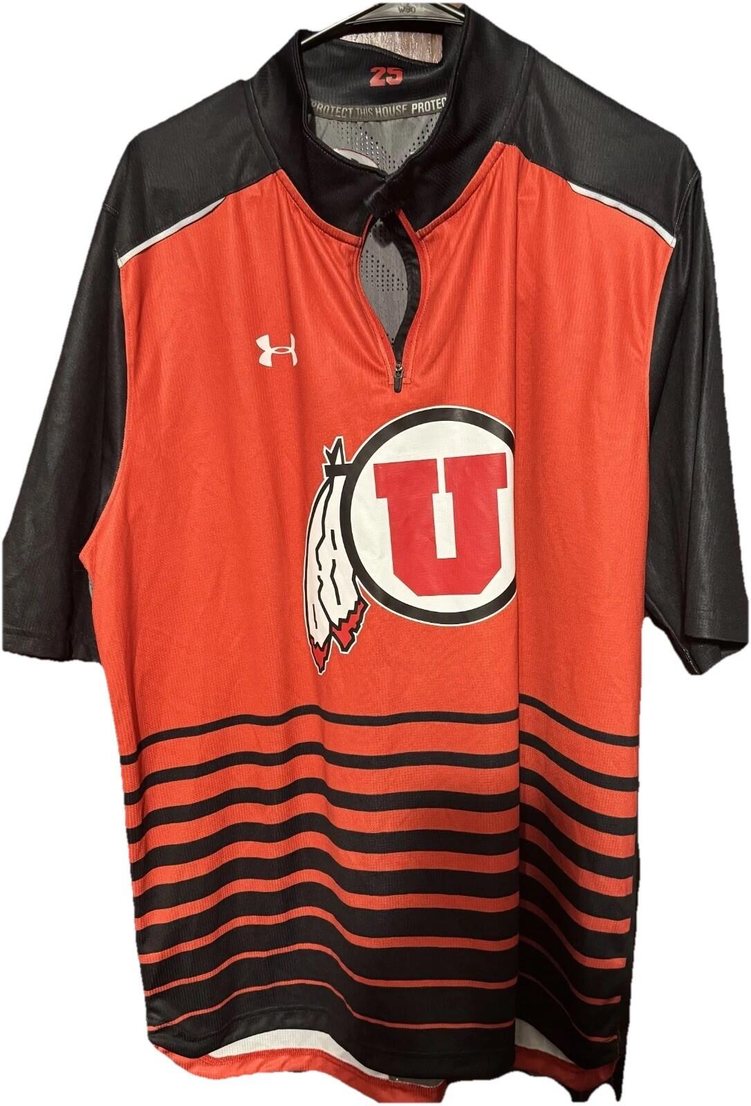 University of Utah Utes Under Armour 1/4 Zip Men's XL Player Issued