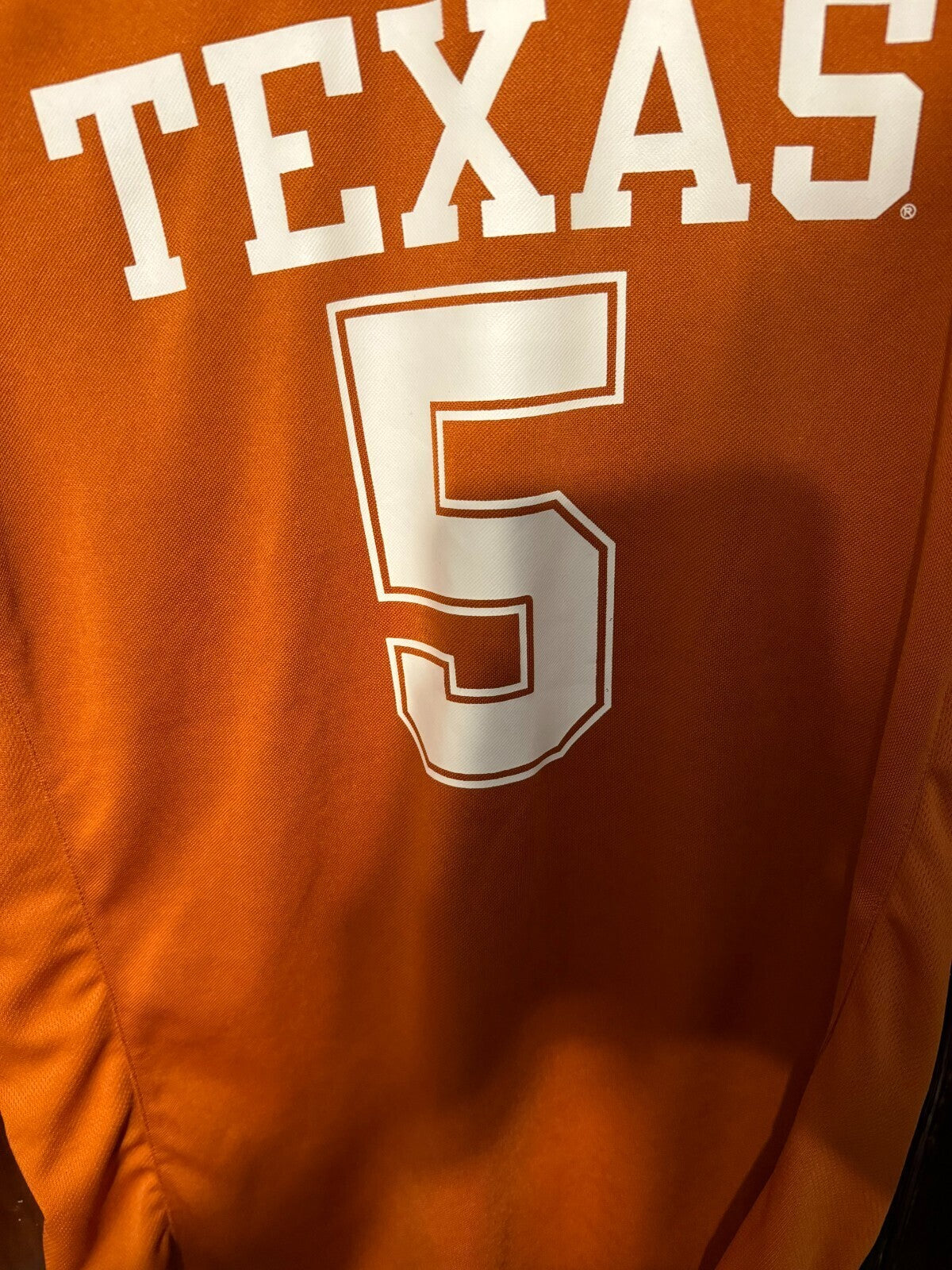 Texas Longhorns #5 Basketball Jersey Men's Size Med Orange