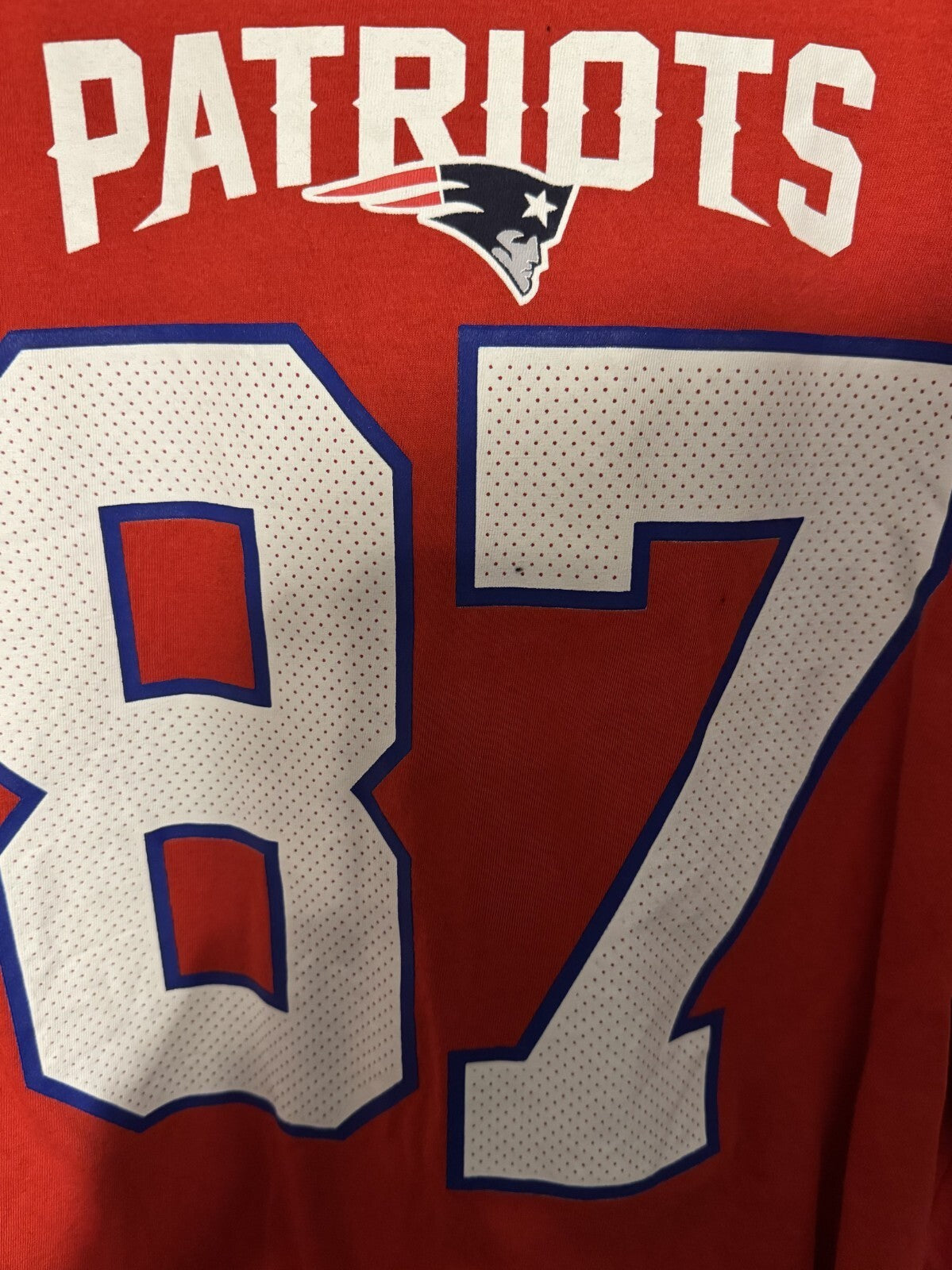 New Wngland Patriots Rob Gronkowski #87 Nike Player T-Shirt Men XXL Red