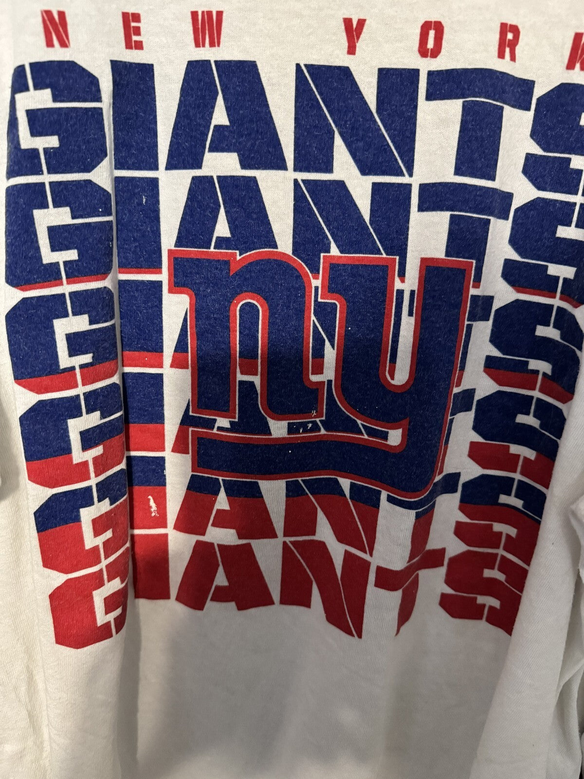 New York Giants Majestic Long Sleeve T-Shirt Men Sz XL White