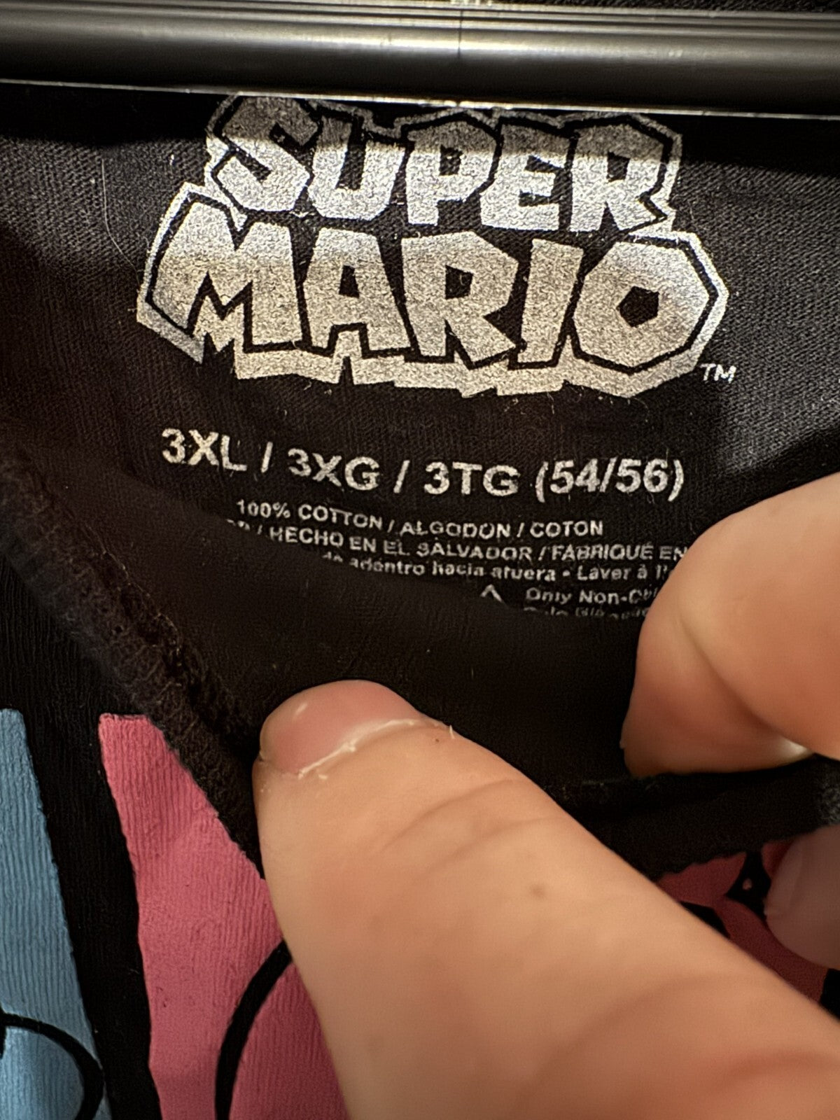 Super Mario Brothers Characters T Shirt Men's Size 3XL Black