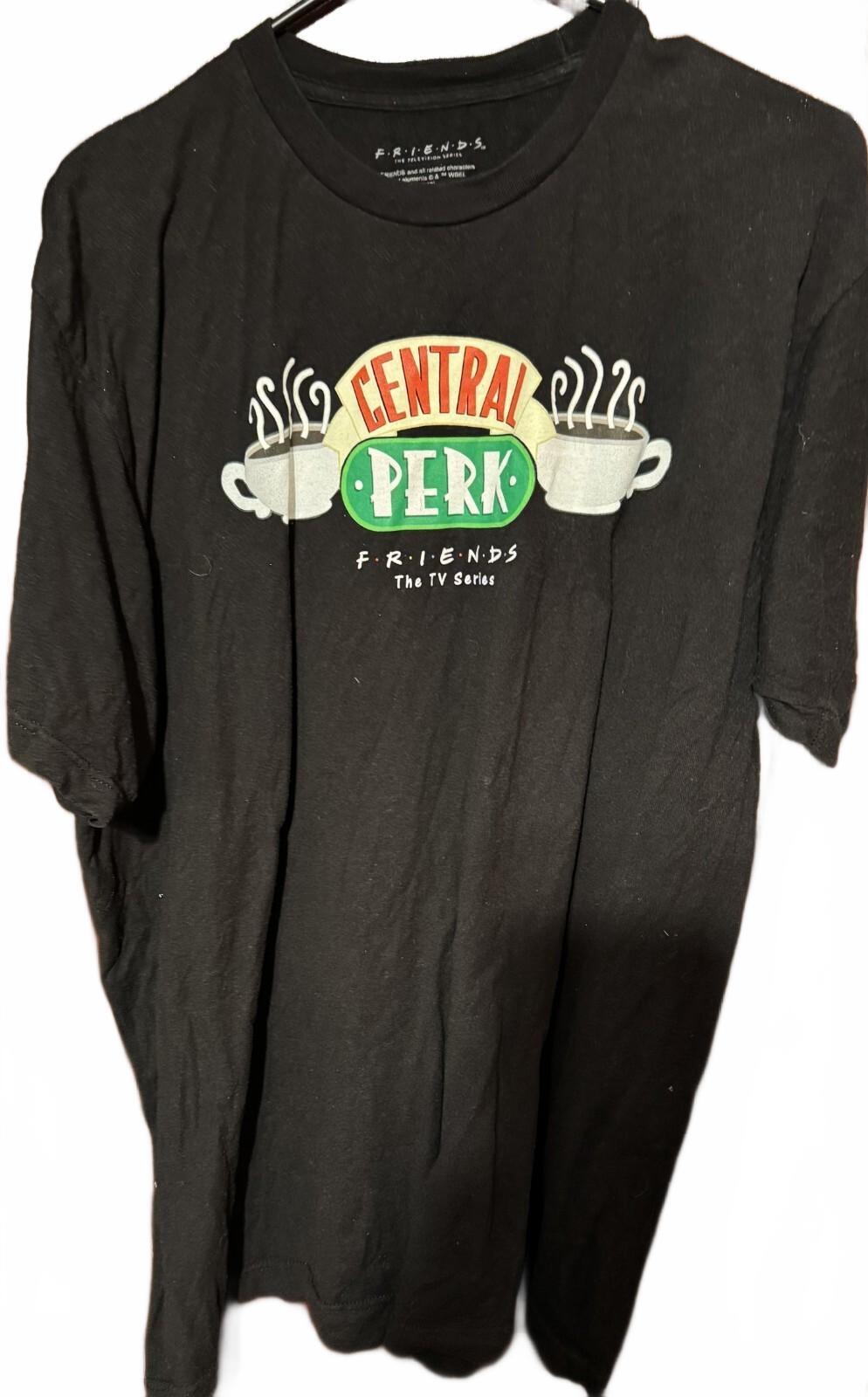 Friends NBC TV Show Central Perk T Shirt Black Men's Size XL