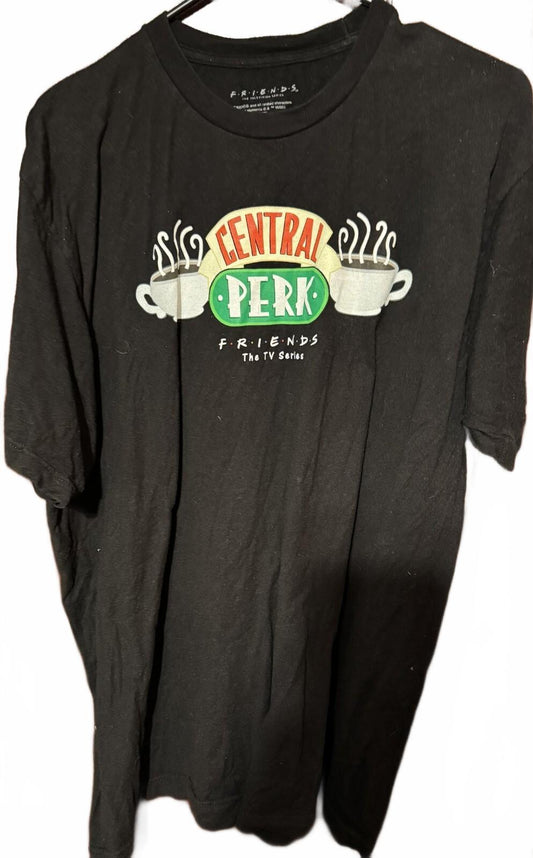 Friends NBC TV Show Central Perk T Shirt Black Men's Size XL