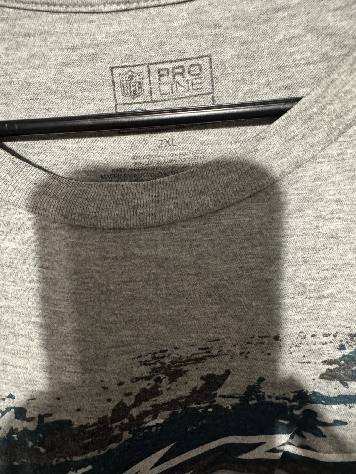 Philadelphia Eagles S/S T-Shirt Gray Men Sz 2XL