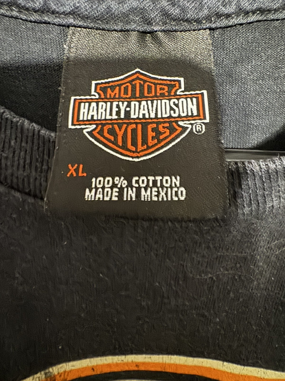 Harley-Davidson of Las Vegas Vintage T Shirt Men's Sz XL Black H-D