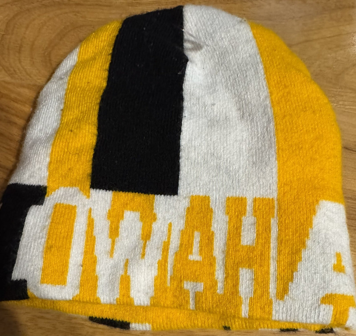 Iowa Hawkeyes The Game Beanie Knit Cap Hat Yellow OSFA
