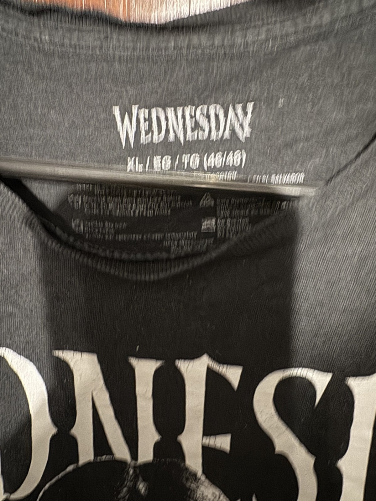 Wednesday Addams Family S/S T-Shirt Black Men's Size XL