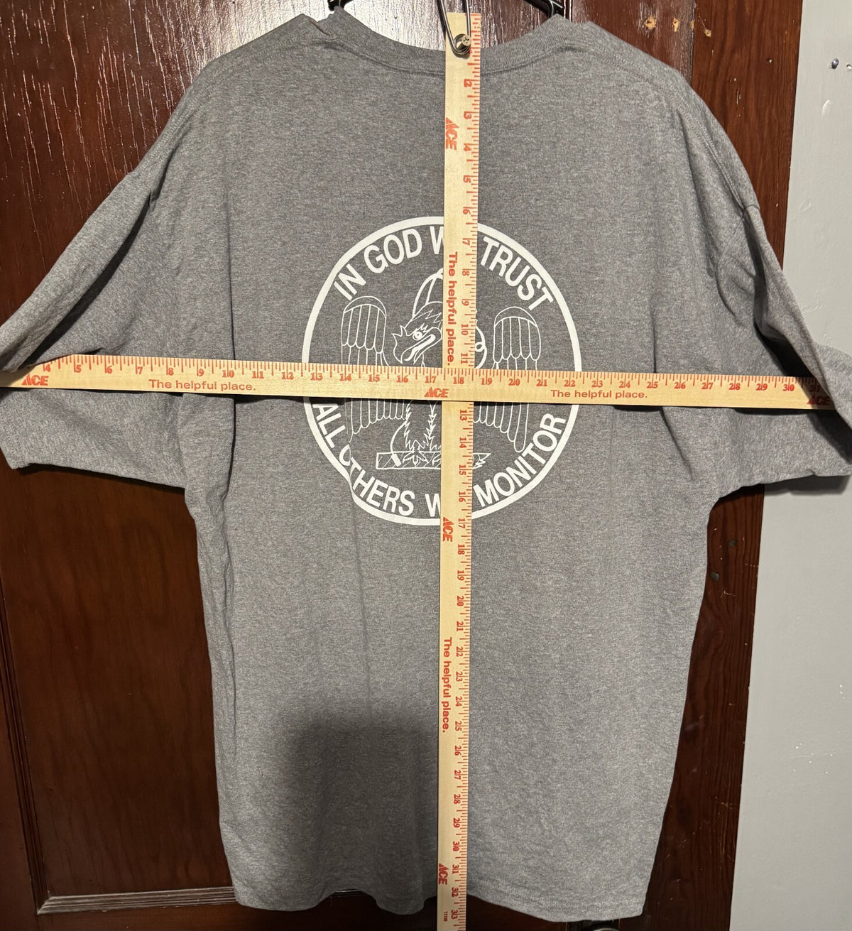 US Air Force Applications Center Logo T-shirt Gray Men's Size XXL