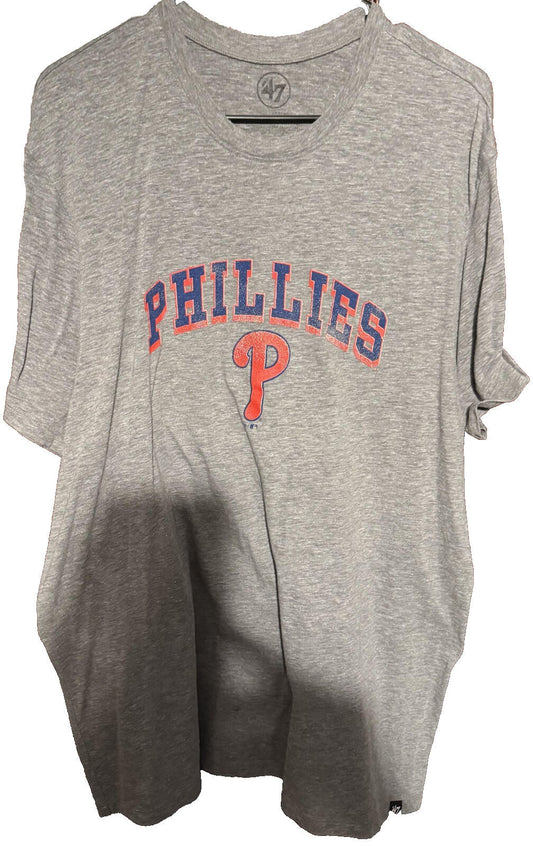 Philadelphia Phillies '47 Brand T-Shirt Gray Men's Size XXL