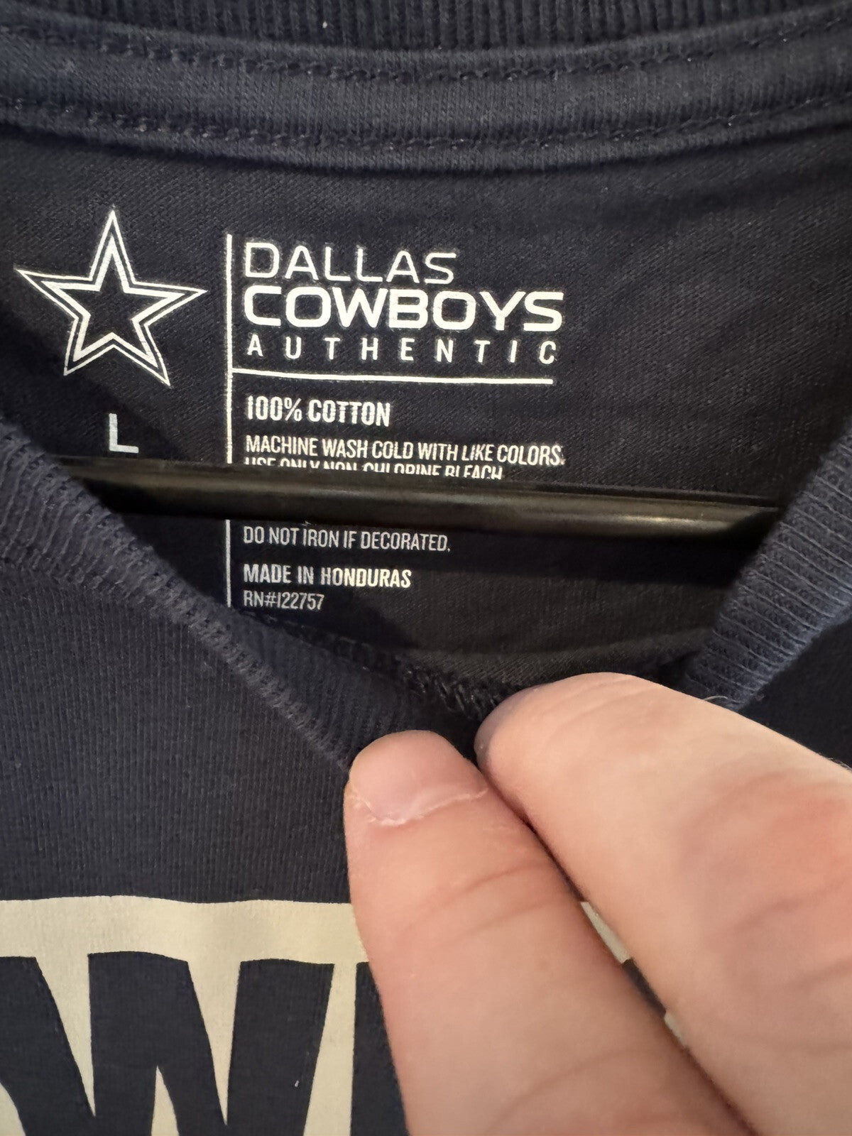 Dallas Cowboys Blue T-shirt Men Sz L NEW WITH TAGS