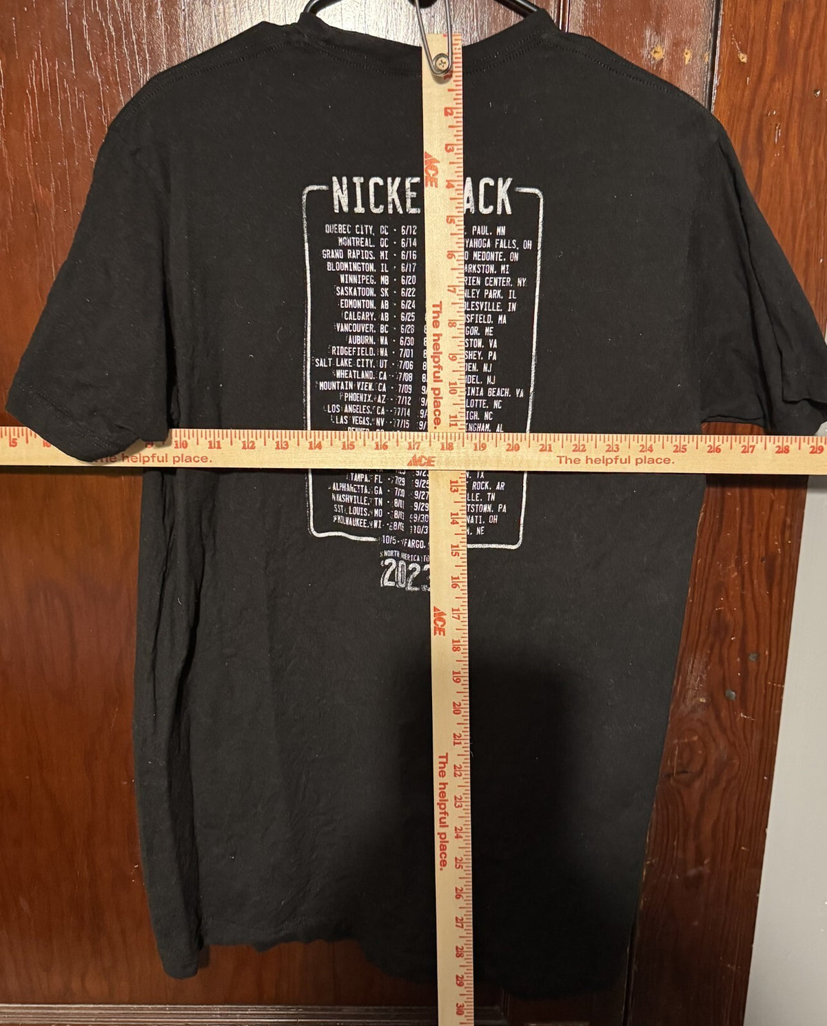 Nickelback 2023 Concert t-shirt Black Men's size L
